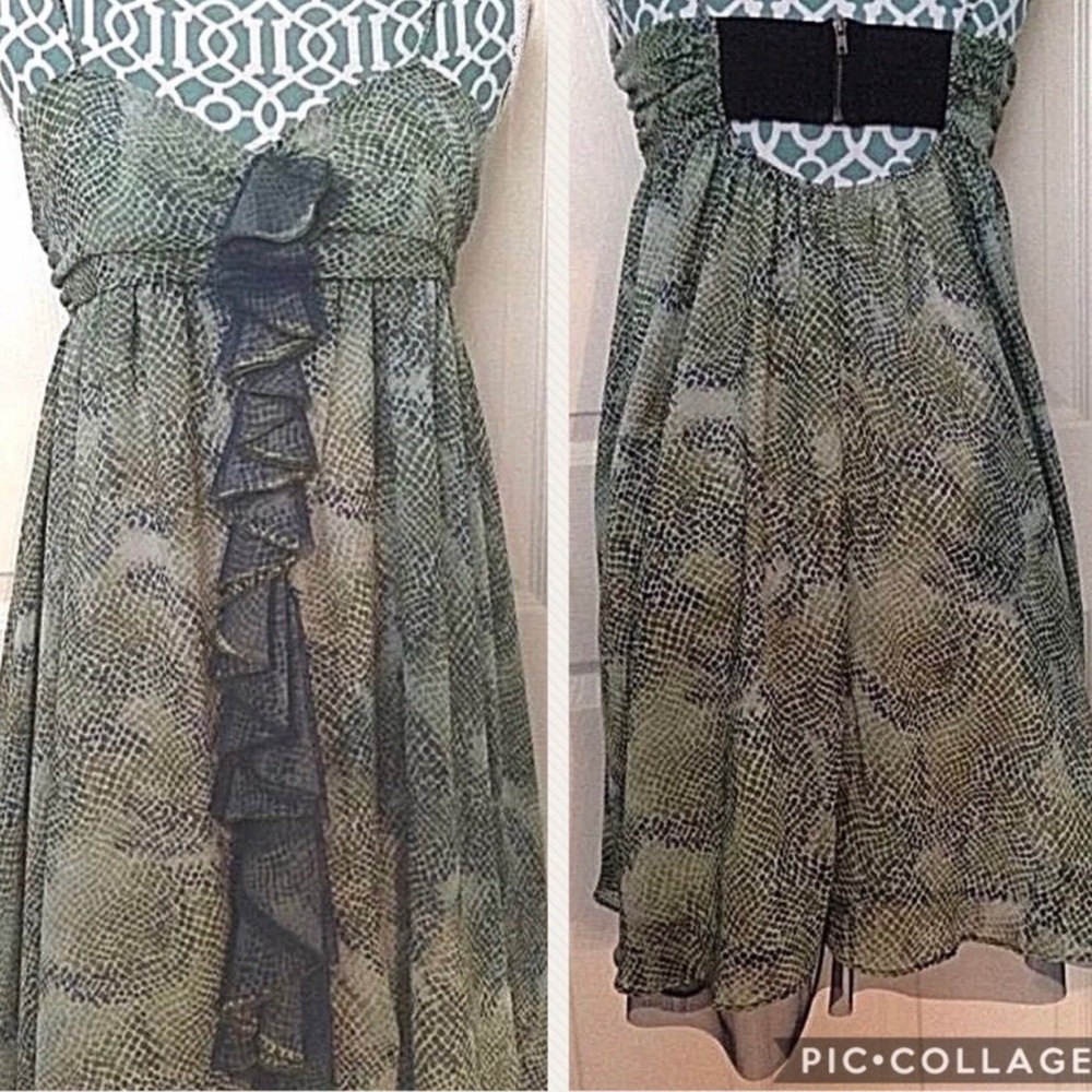 Steve Madden Snake Print Flowy Dress Size Medium Spaghetti Straps